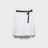 Belted Gabardine Skirt