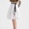 Belted Gabardine Skirt