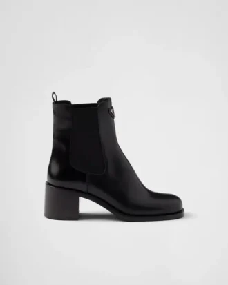 Brushed Leather Booties