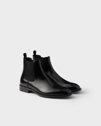 Brushed Leather Chelsea Boots