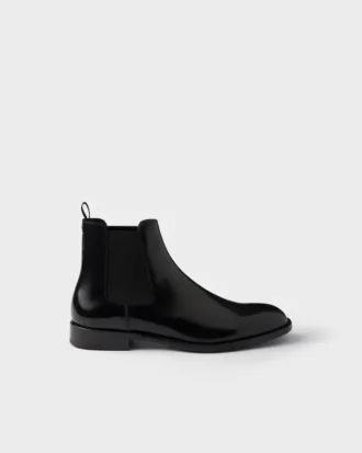Brushed Leather Chelsea Boots
