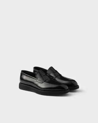 Brushed Leather Loafers