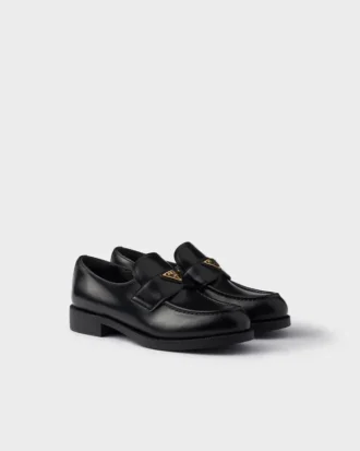 Brushed Leather Loafers