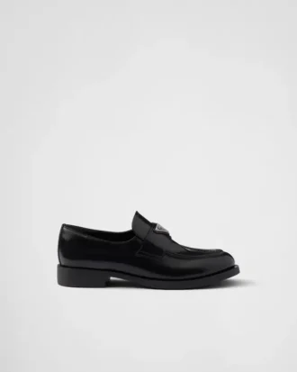 Brushed Leather Loafers