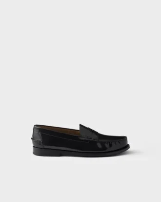 Brushed Leather Loafers