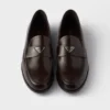 Brushed Leather Loafers