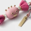 Candy Plexiglas and Leather Key Ring Charm