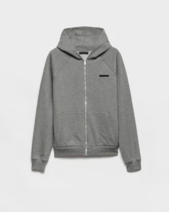 Cashmere Blend Zipper Hoodie