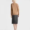 Cashmere, Wool and Suede Sweater