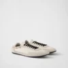 Collapse Re-Nylon and Suede Elasticized Sneakers