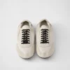 Collapse Re-Nylon and Suede Elasticized Sneakers
