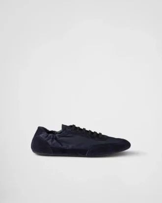 Collapse Re-Nylon and Suede Sneakers