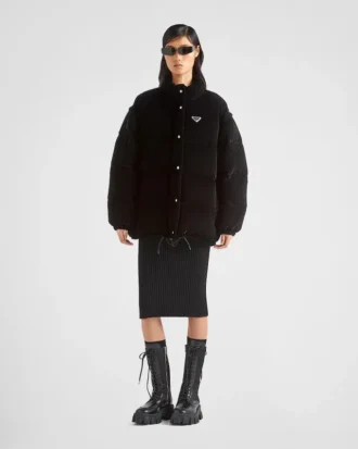 Convertible Velvet Down Jacket