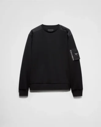 Cotton Fleece and Re-Nylon Sweatshirt