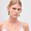 Couleur Vivante Pendant Earrings – White Gold with Aquamarine, Peridot and Diamonds