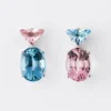 Couleur Vivante Pendant Earrings – White Gold with Morganite and Aquamarine
