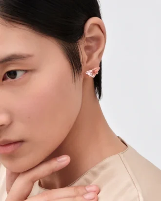 Couleur Vivante Stud Earrings – Rose Gold with Morganite