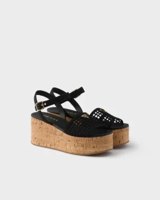 Crochet Wedge Platform Sandals