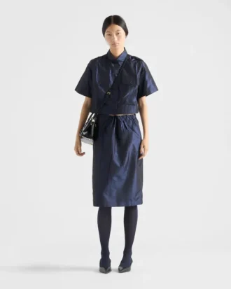 Cropped Taffeta Shirt