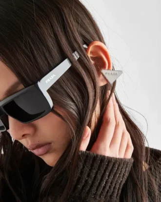 Crystal Logo Jewels Left Earring