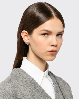 Crystal Logo Jewels Zirconia Earrings