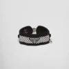 Crystal-Studded Satin Pet Collar