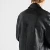 Double-Breasted Nappa Leather Caban Jacket