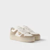 Downtown Bold Nappa Leather and Suede Sneakers
