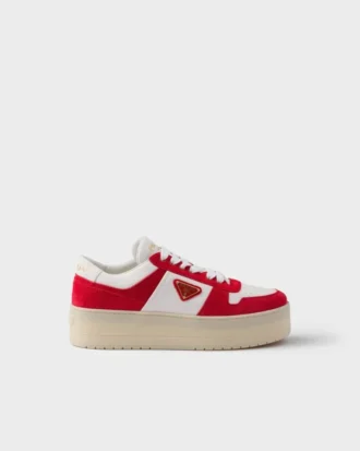 Downtown Bold Nappa Leather and Suede Sneakers