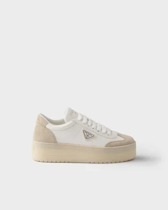 Downtown Bold Nappa Leather and Suede Sneakers