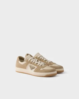 Downtown Re-Nylon and Suede Sneakers