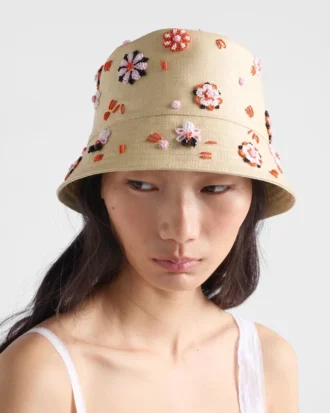 Embroidered Canvas Bucket Hat