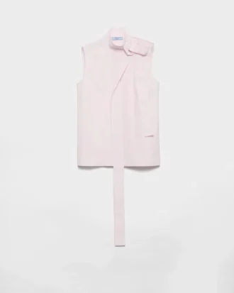 Embroidered Poplin Top