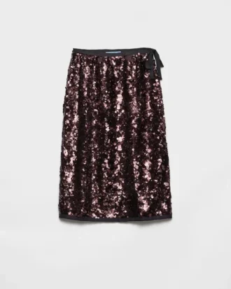 Embroidered Sequin Skirt