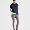 Embroidered Wool Pinstripe Shorts
