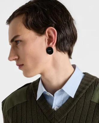 Enameled Metal Earring