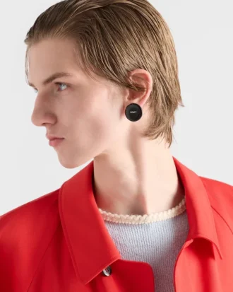 Enameled Metal Earring