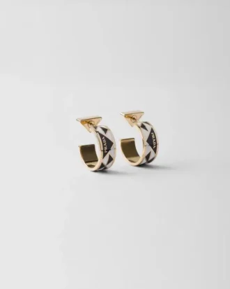 Enameled Metal Earrings