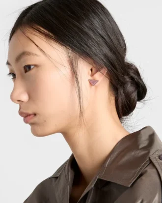 Enameled Metal Earrings