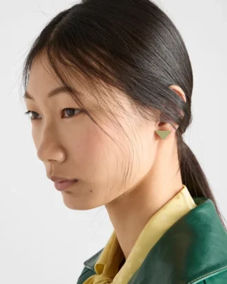 Enameled Metal Earrings