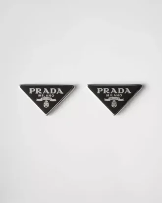 Enameled Silver Earrings