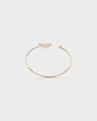 Eternal Gold Bangle Bracelet in Yellow Gold with Diamonds