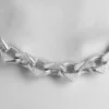 Eternal Gold Chain Necklace in White Gold with Pava Diamonds