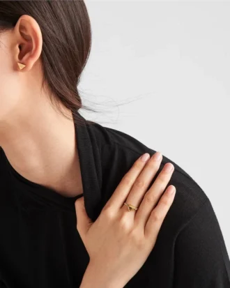 Eternal Gold Chain Ring in Yellow Gold with Green Quartz