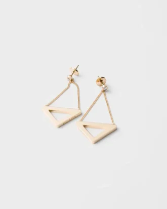 Eternal Gold Cut-Out Drop Earrings in Yellow Gold with Diamonds