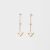 Eternal Gold Cut-Out Drop Earrings in Yellow Gold with Diamonds