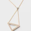Eternal Gold Cut-Out Pendant Necklace in Yellow Gold with Diamonds