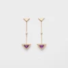 Eternal Gold Drop Earrings in Yellow Gold with Diamonds and Amethyst
