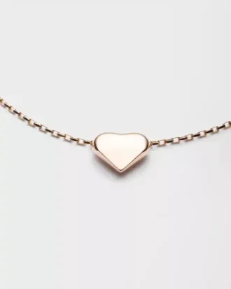 Eternal Gold Nano Heart Necklace in Rose Gold