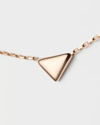 Eternal Gold Necklace in Rose Gold with Nano Triangle Pendant